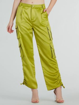 Trendy Babe Satin Cargo Pants