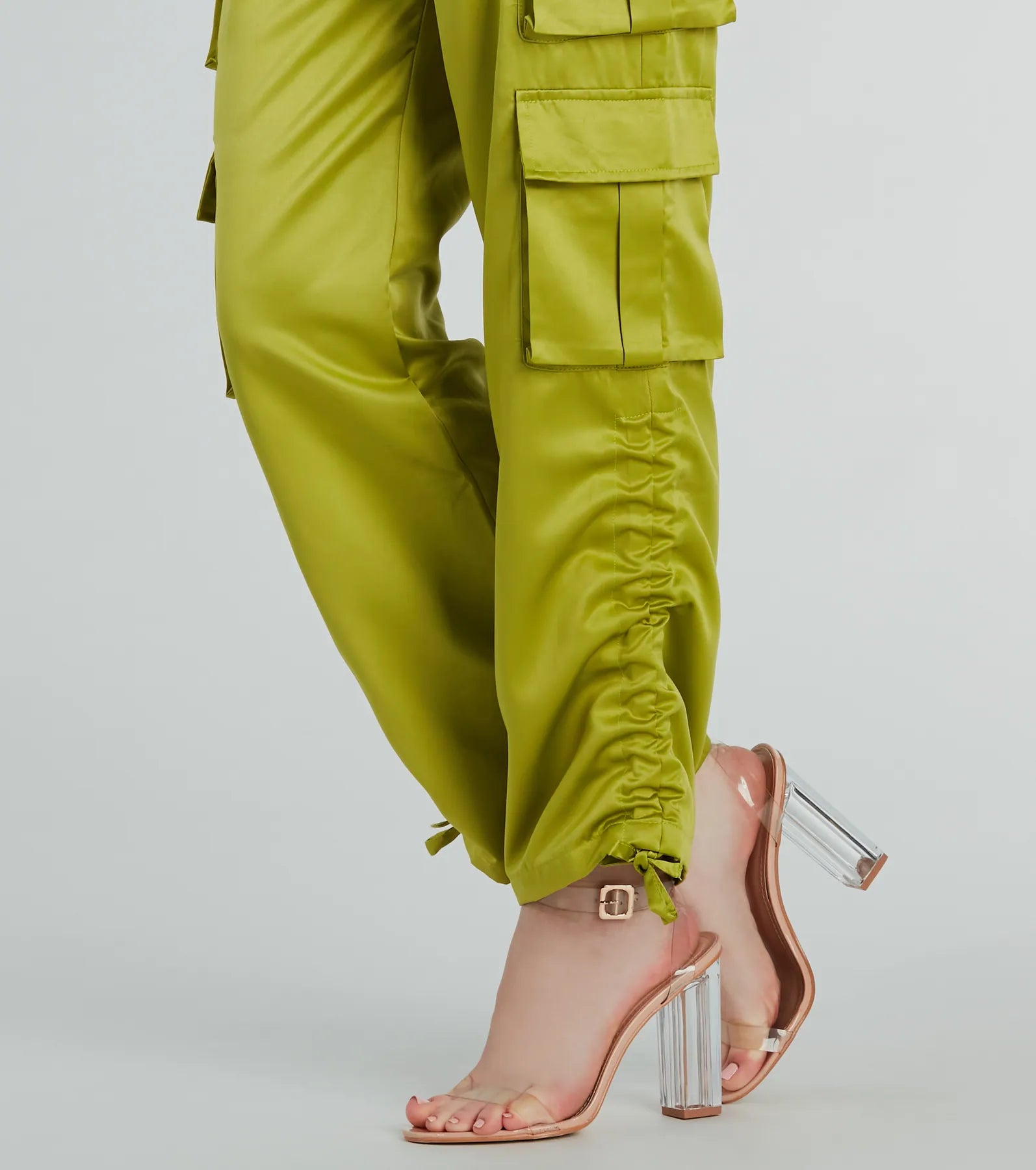 Trendy Babe Satin Cargo Pants - Image 4