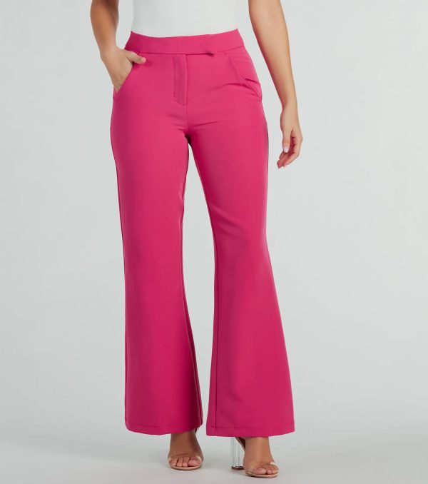 Perfectly Chic High Waist Straight-Leg Trouser Pants - Image 2