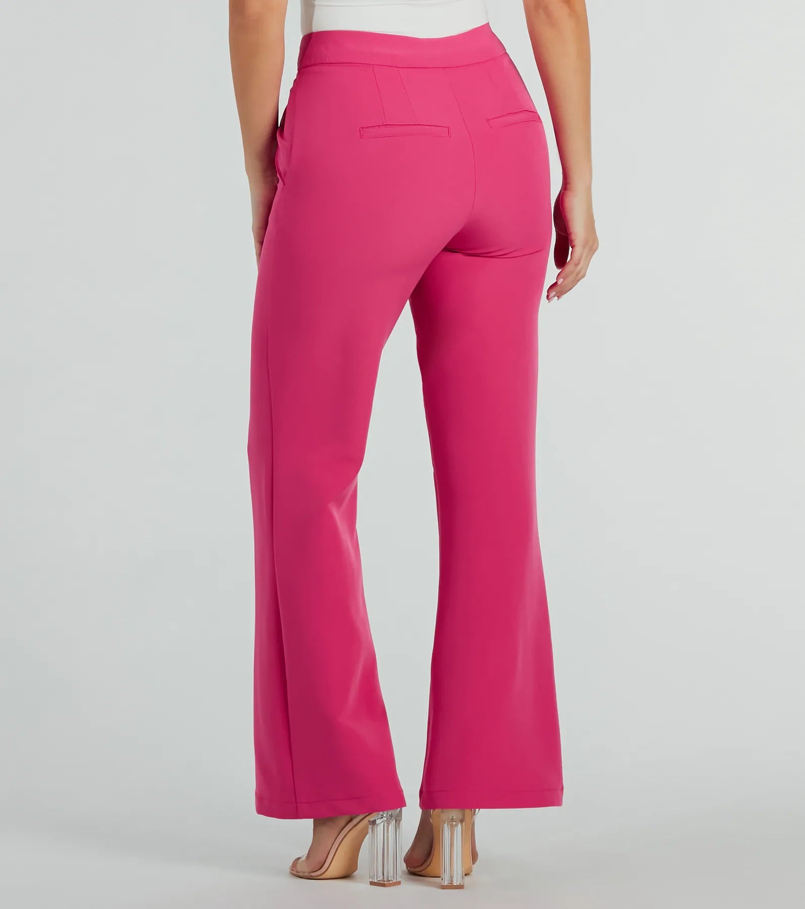 Perfectly Chic High Waist Straight-Leg Trouser Pants - Image 3