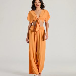 Flirty Match High-Rise Palazzo Pants
