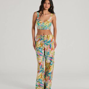 Getaway Retreat High Rise Tropical Pants