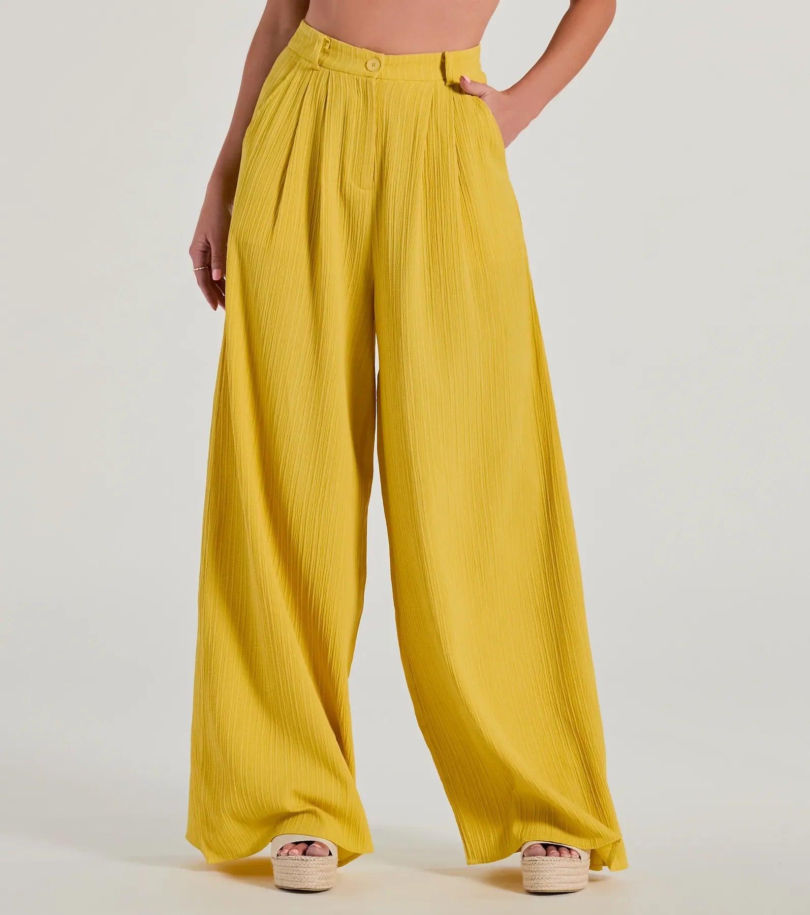 Endless Vacay High Rise Wide-Leg Trouser Pants - Image 8