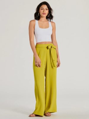 Coastal Style Woven Tie-Waist Wide-Leg Pants