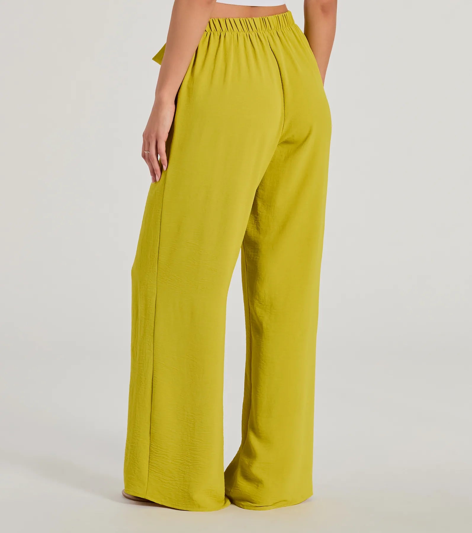 Coastal Style Woven Tie-Waist Wide-Leg Pants - Image 2