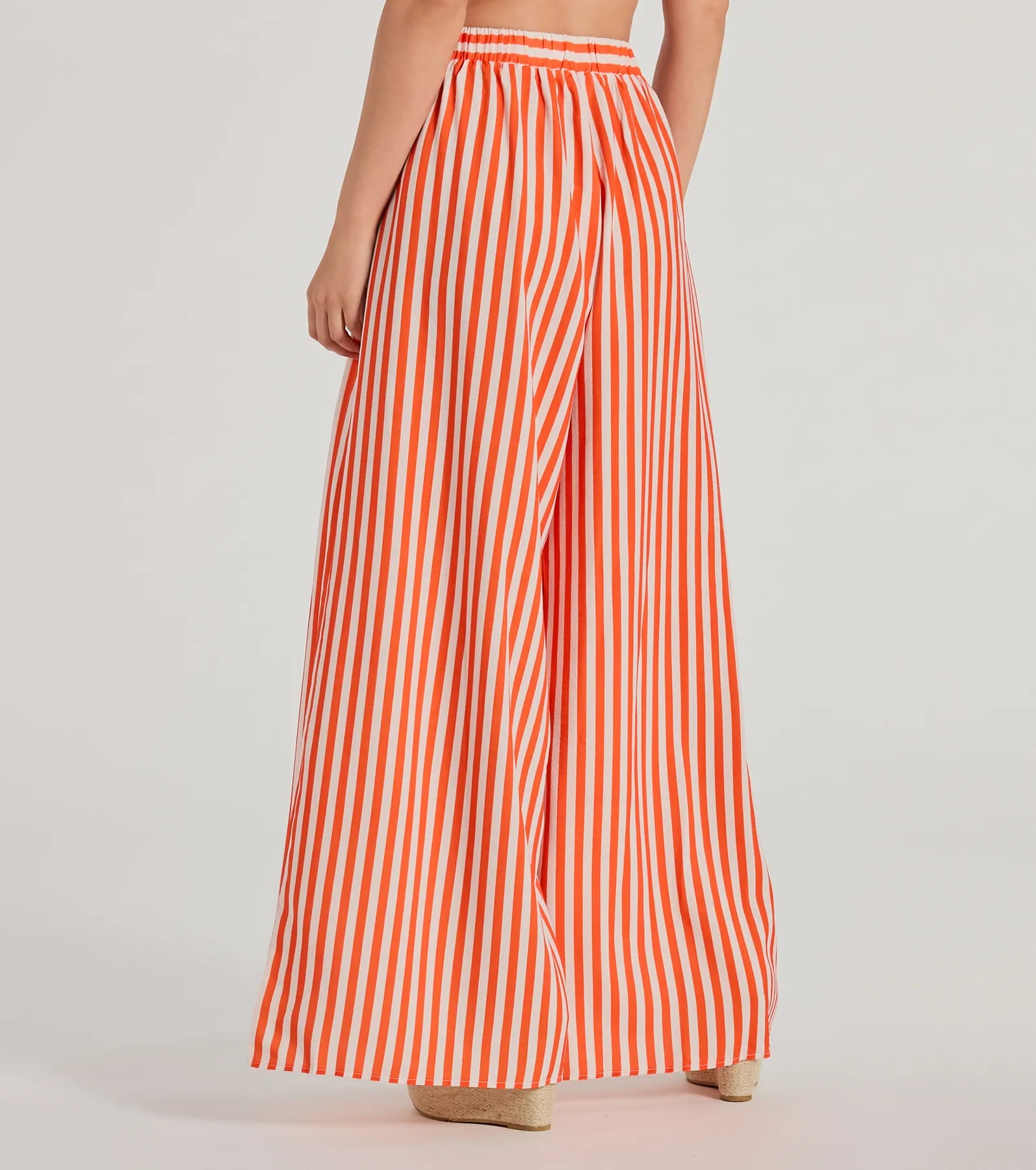 Festive Fun High-Rise Striped Palazzo Pants - Image 6