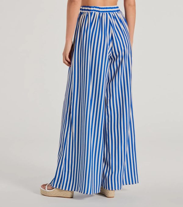 Festive Fun High-Rise Striped Palazzo Pants - Image 2