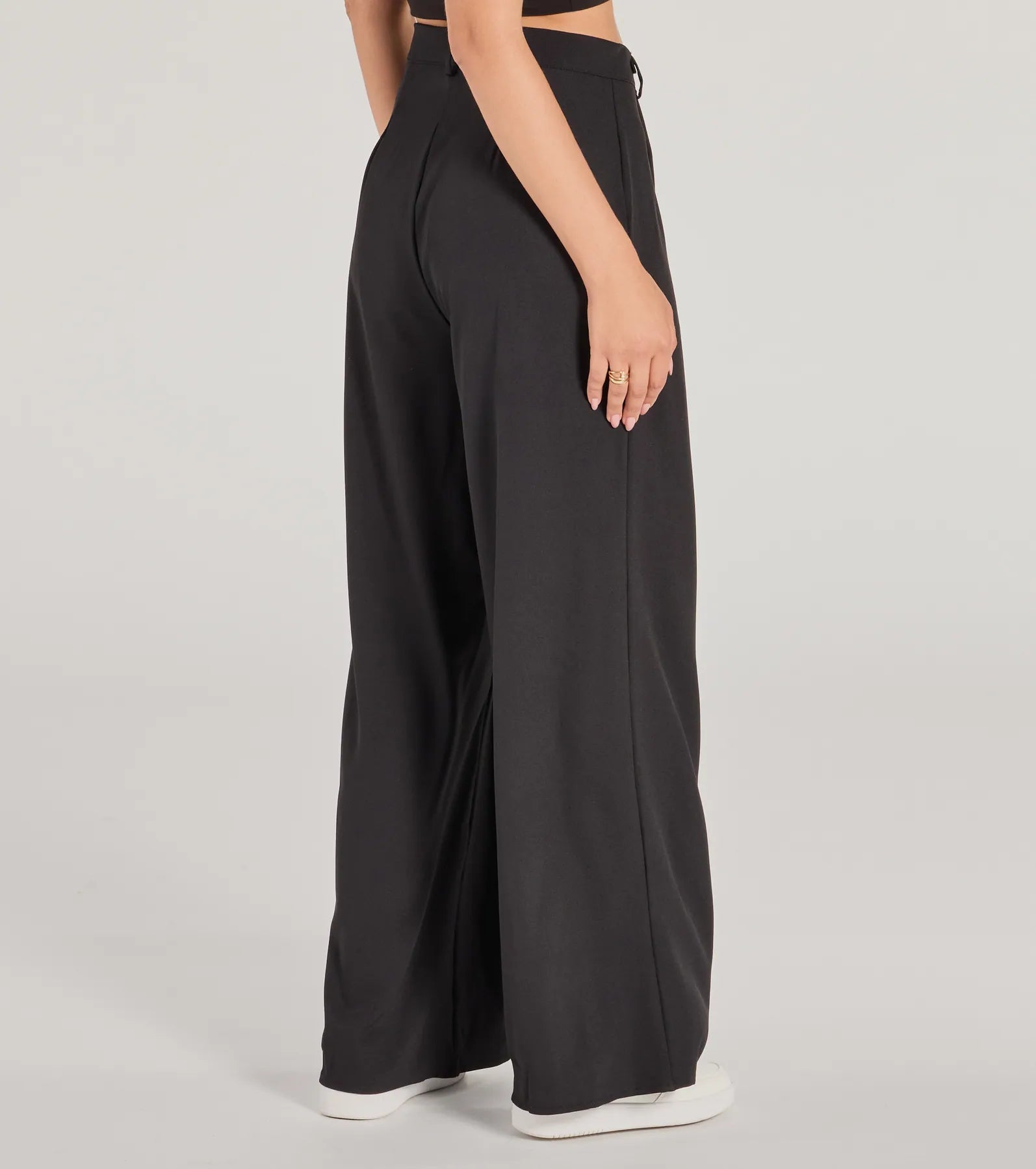 Posh Play High Rise Wide Leg Trouser Pants - Image 2
