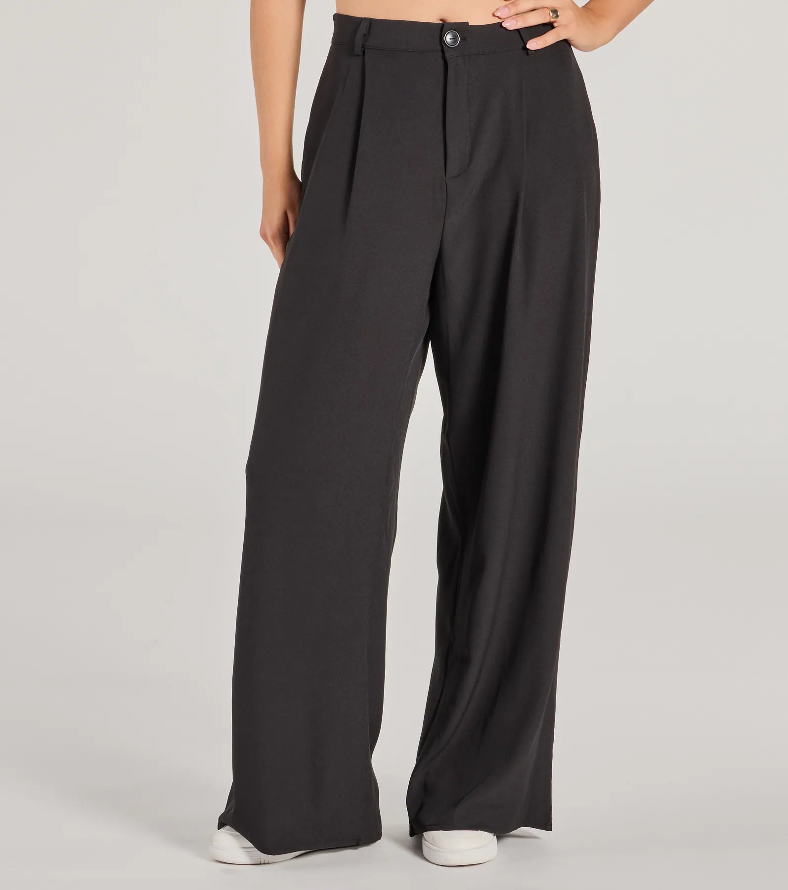 Posh Play High Rise Wide Leg Trouser Pants - Image 3