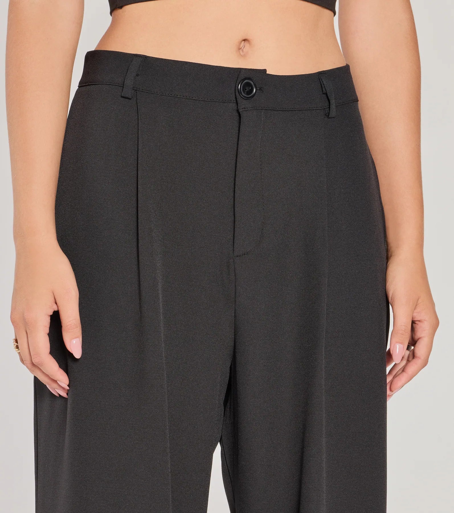 Posh Play High Rise Wide Leg Trouser Pants - Image 4