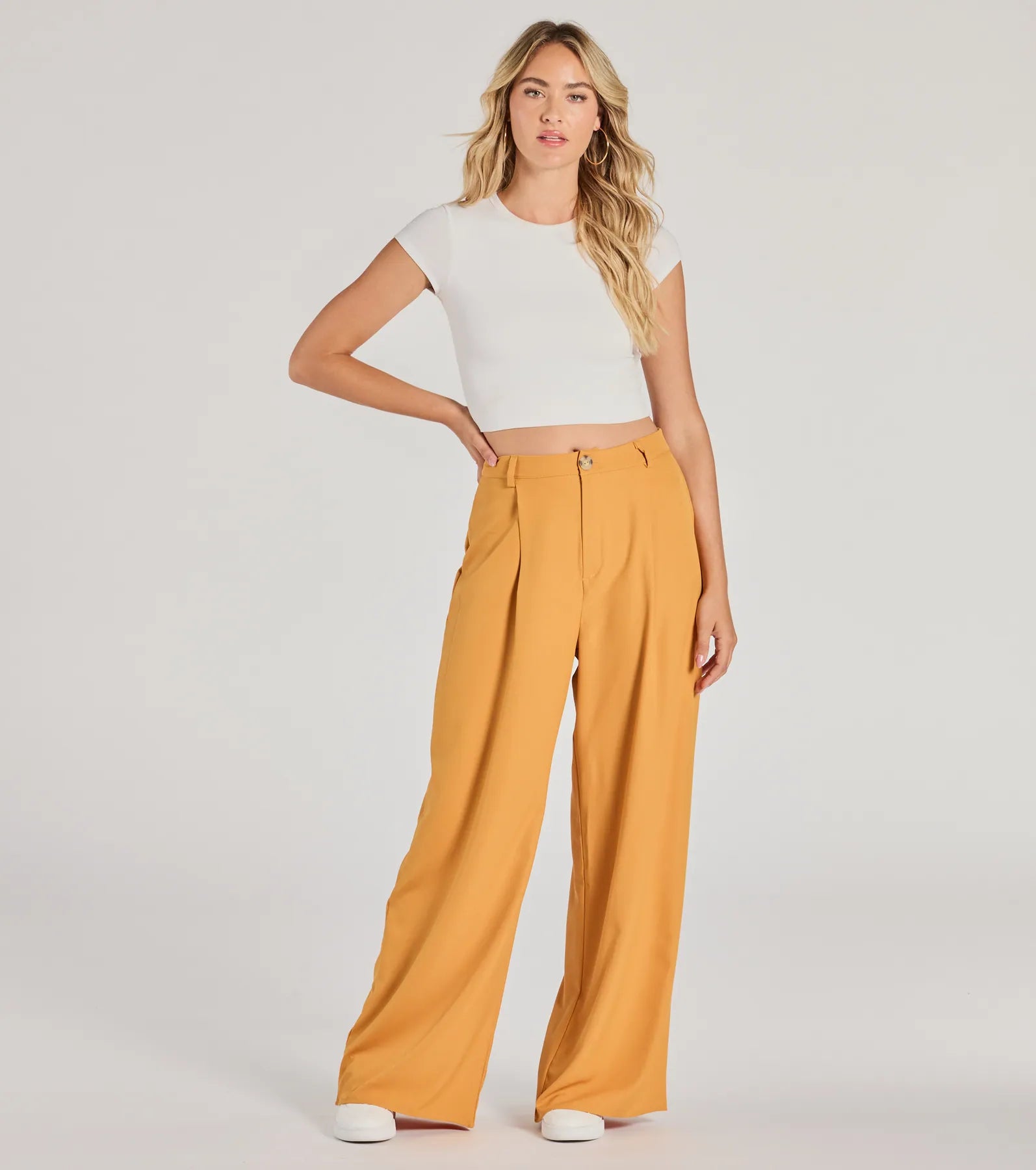 Posh Play High Rise Wide Leg Trouser Pants - Image 5