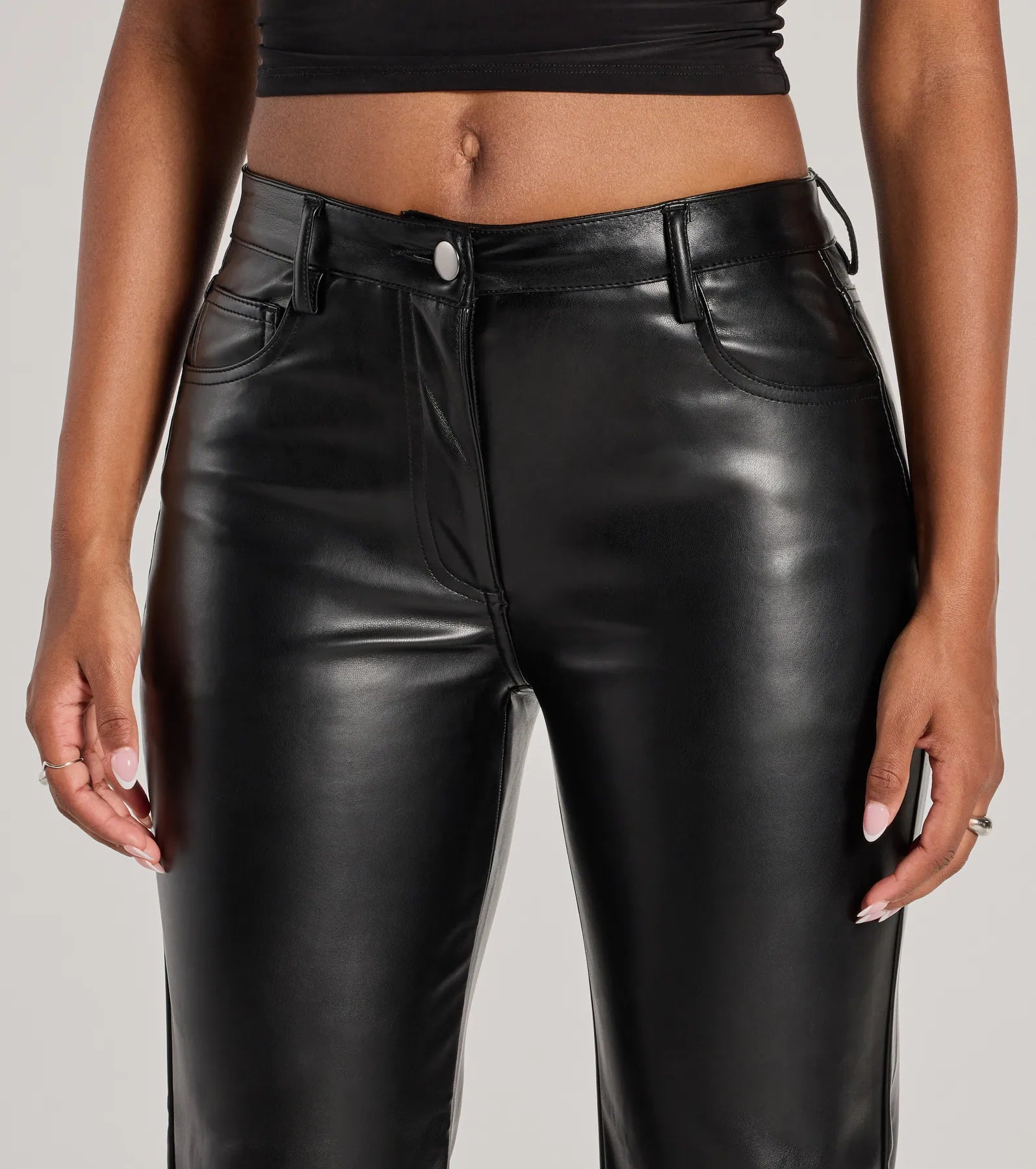Ready For Glam Faux Leather Pants - Image 3