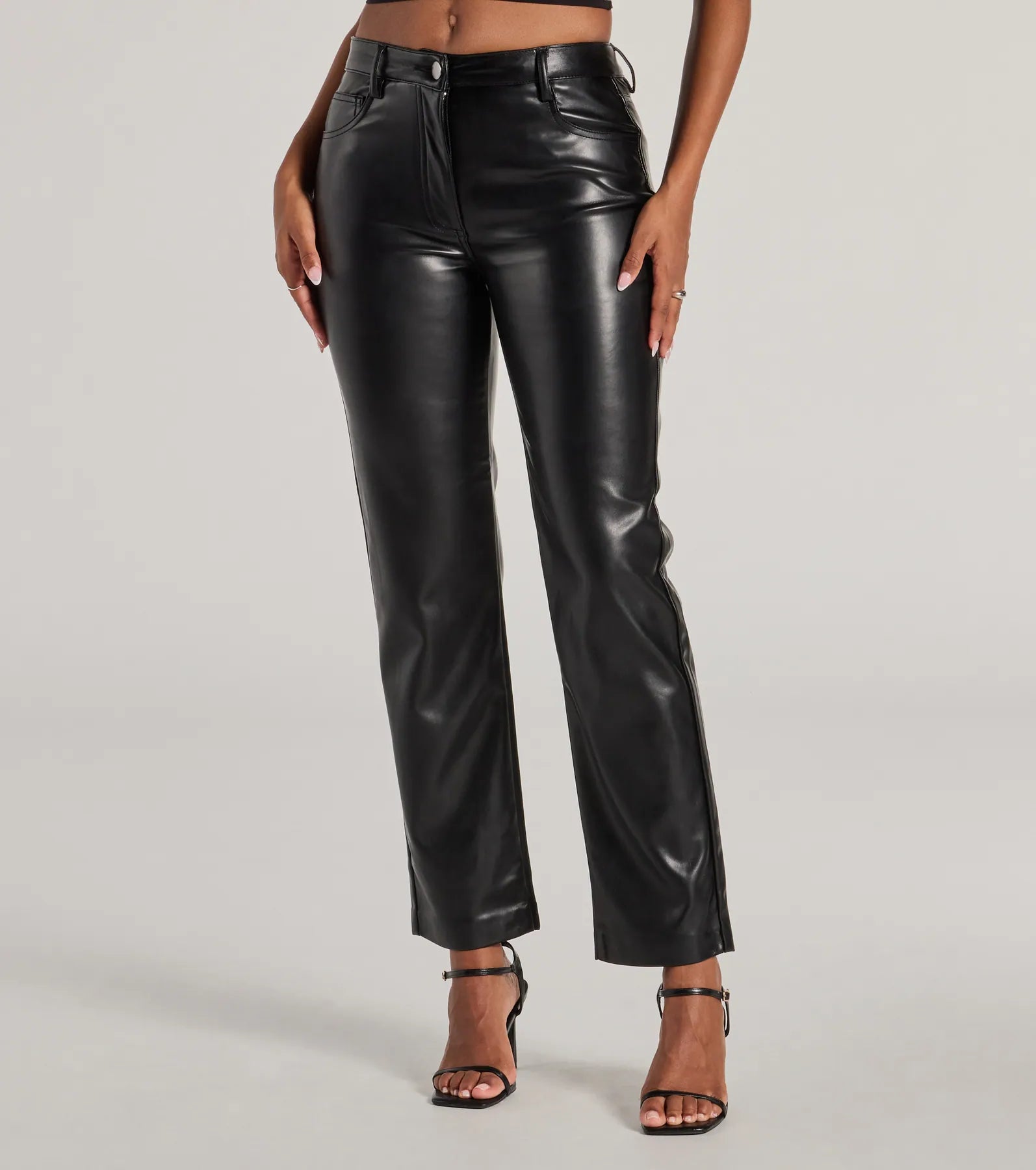 Ready For Glam Faux Leather Pants - Image 4