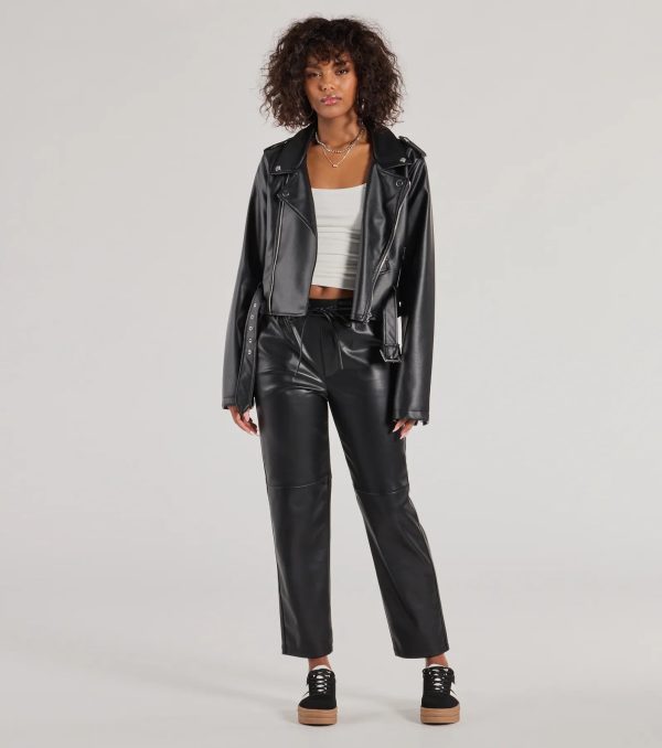 Rebel Chic Faux Leather Pants - Image 2
