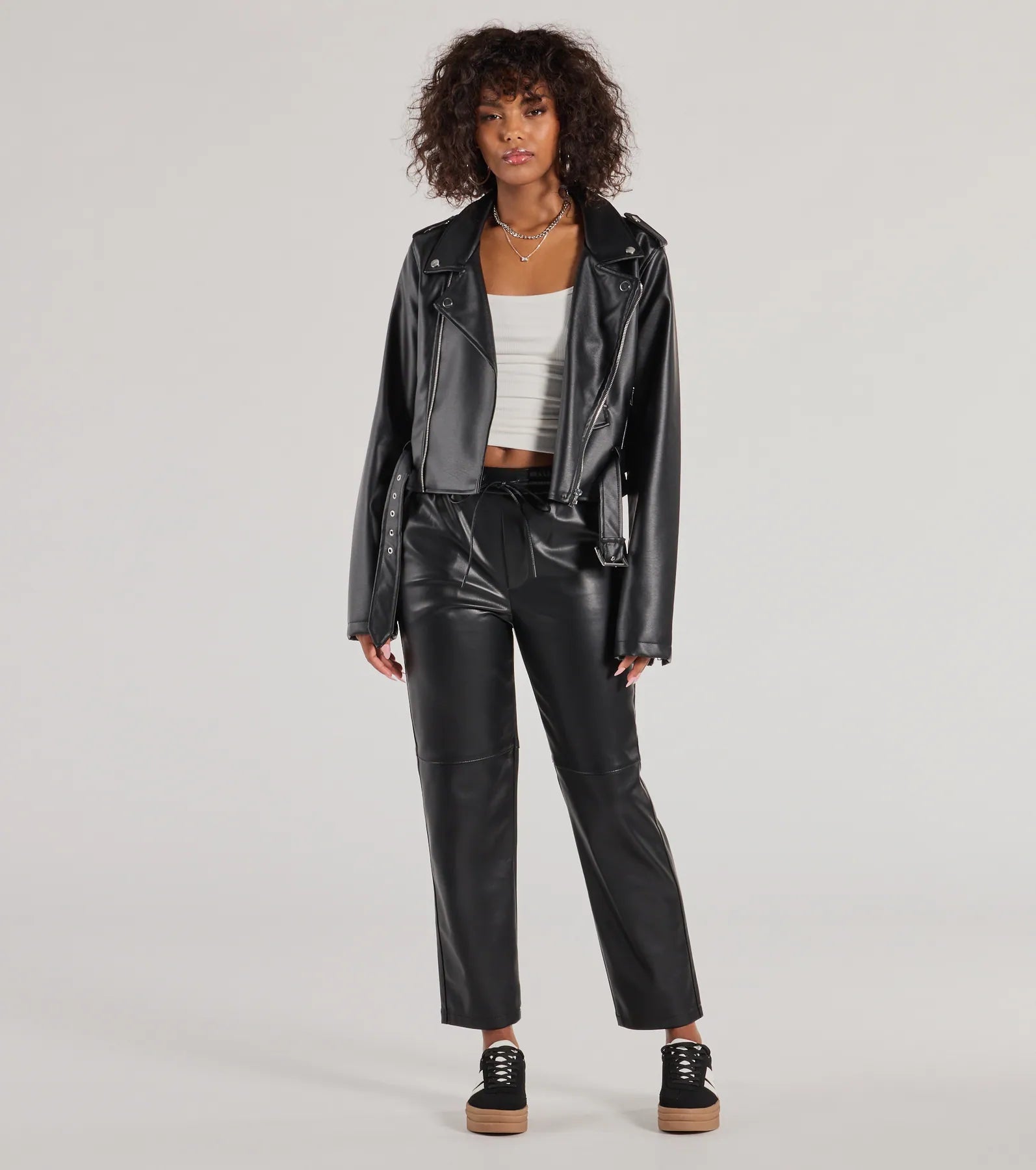 Rebel Chic Faux Leather Pants - Image 2