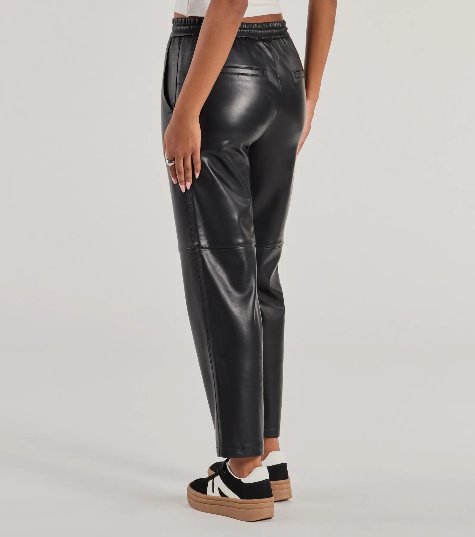 Rebel Chic Faux Leather Pants - Image 3