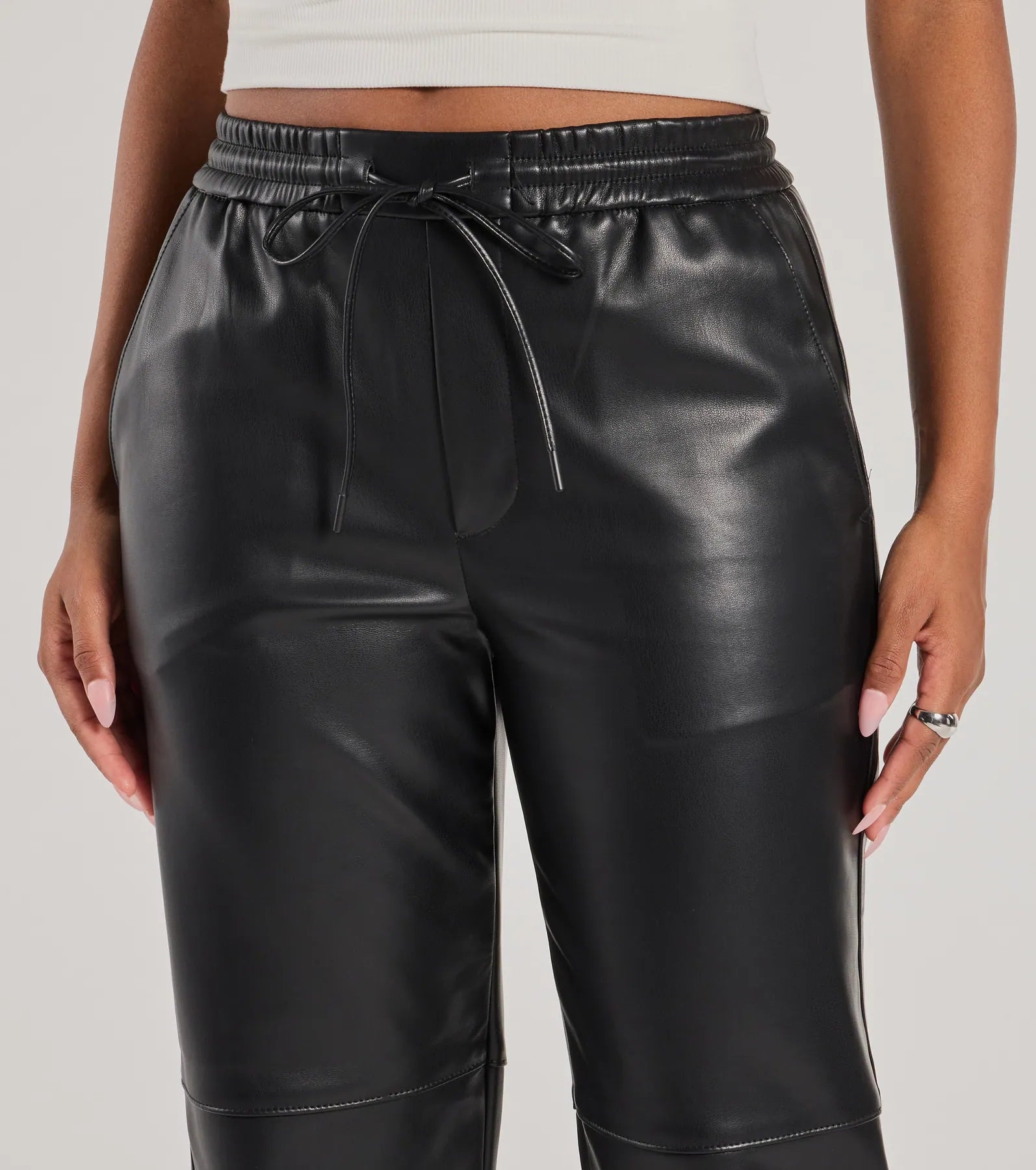 Rebel Chic Faux Leather Pants - Image 4