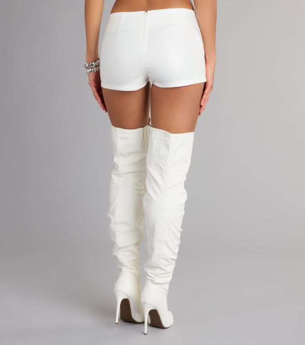 Level Up Faux Leather Hot Shorts - Image 6