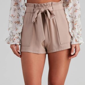 Sweet And Stylish Paper Bag Shorts