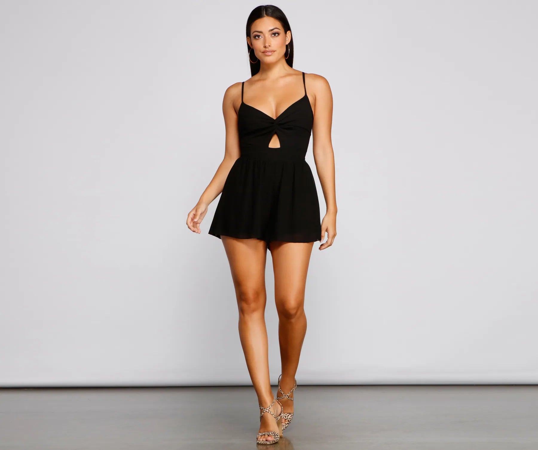A Chic Look Twist-Front Romper - Image 15
