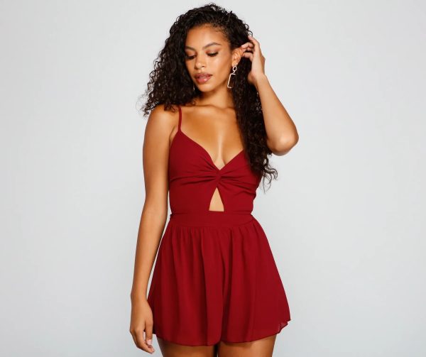 A Chic Look Twist-Front Romper - Image 5