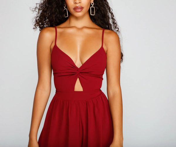 A Chic Look Twist-Front Romper - Image 7