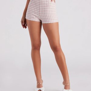 As If Moment Tweed Fitted Shorts