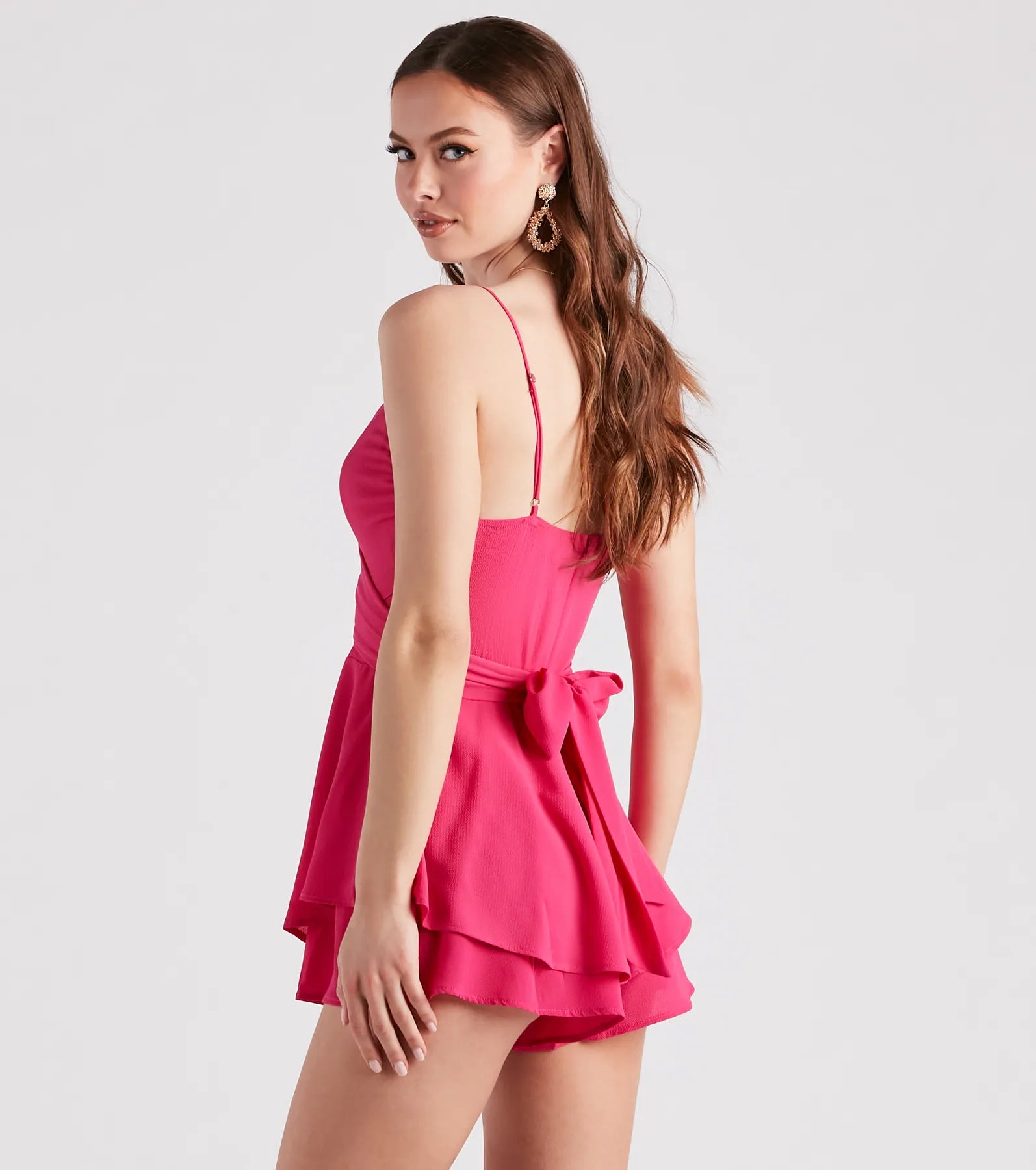 Aren't I Grand Crepe Chiffon Romper - Image 2