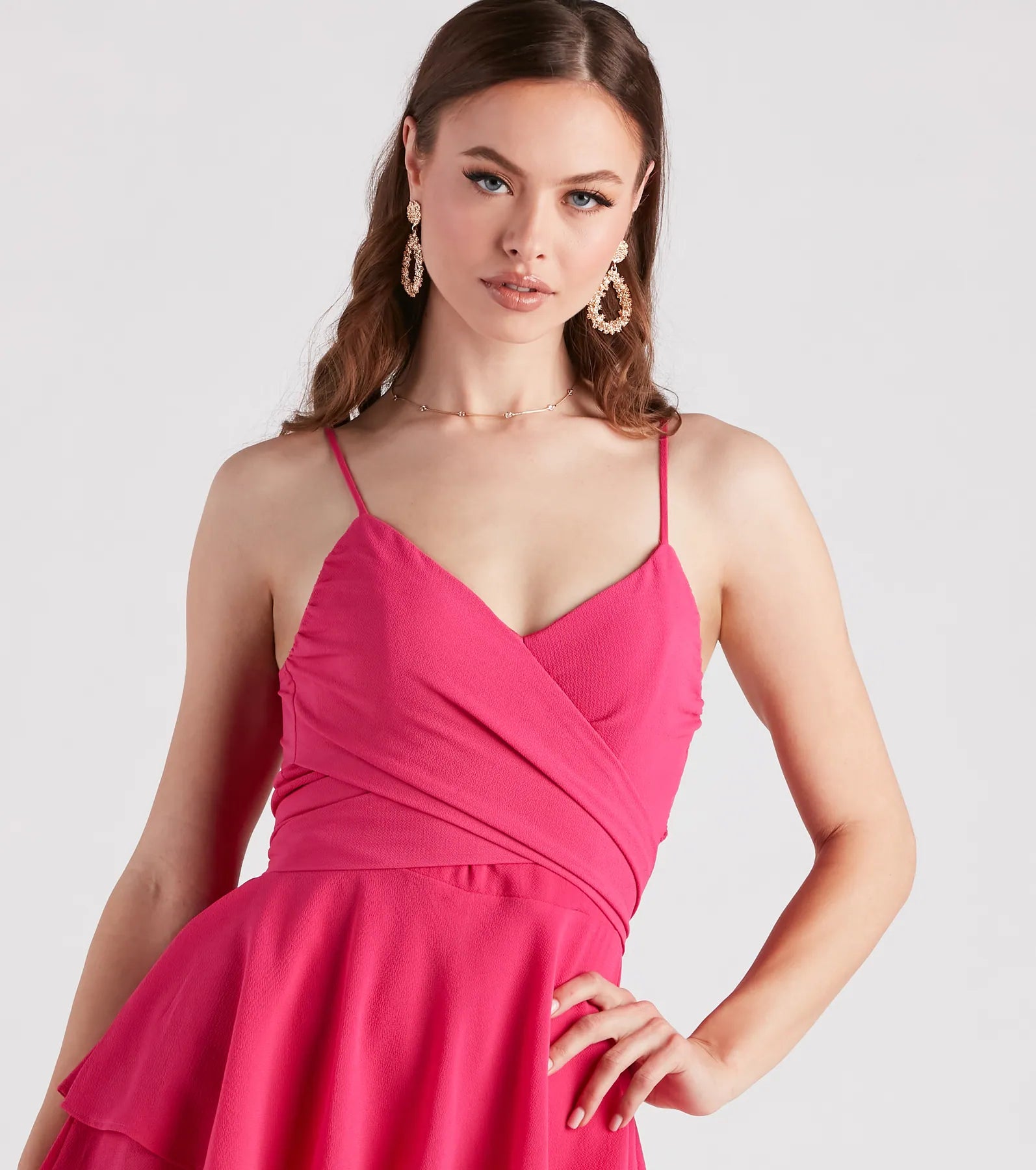 Aren't I Grand Crepe Chiffon Romper - Image 4