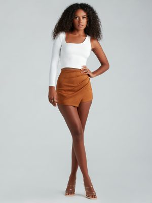 Stylish Perfection Faux Wrap Skort