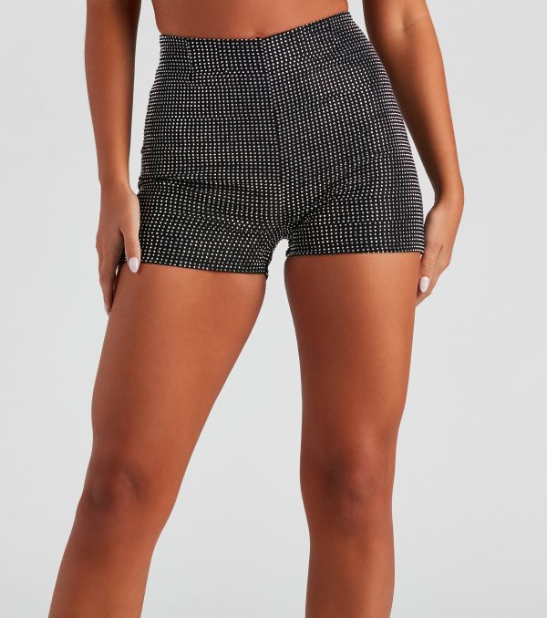 Blinged Out Babe Rhinestone Hot Shorts - Image 6