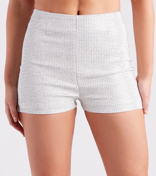 Blinged Out Babe Rhinestone Hot Shorts - Image 2
