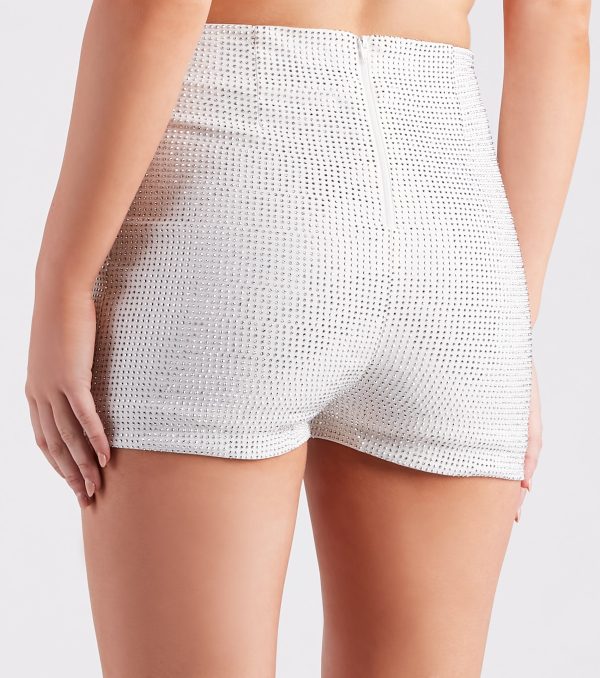 Blinged Out Babe Rhinestone Hot Shorts - Image 3