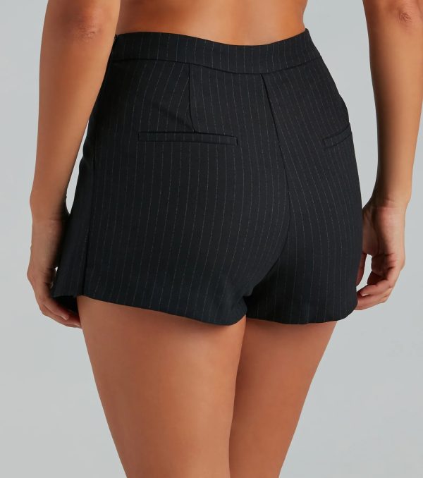 Preppy Princess Pinstripe Pleated Skort - Image 4