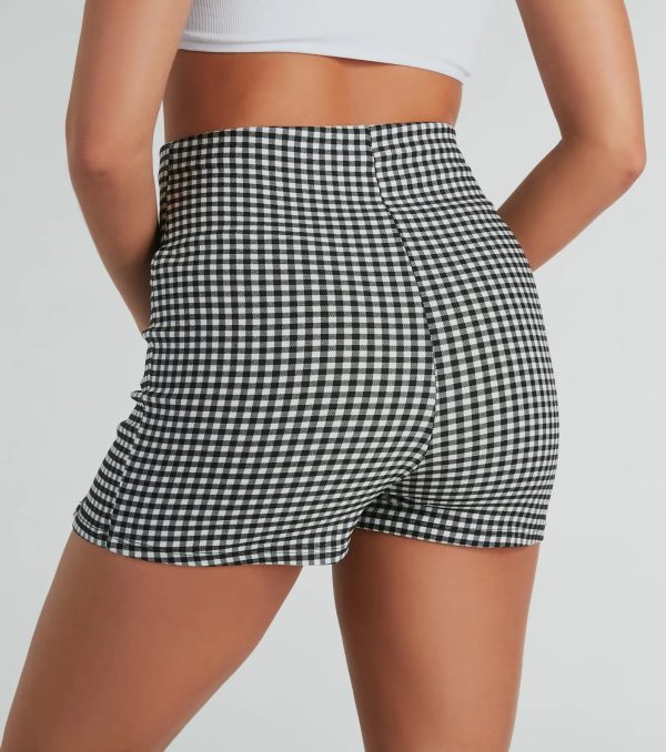 Girl Next Door Gingham Print Mini Skort - Image 3