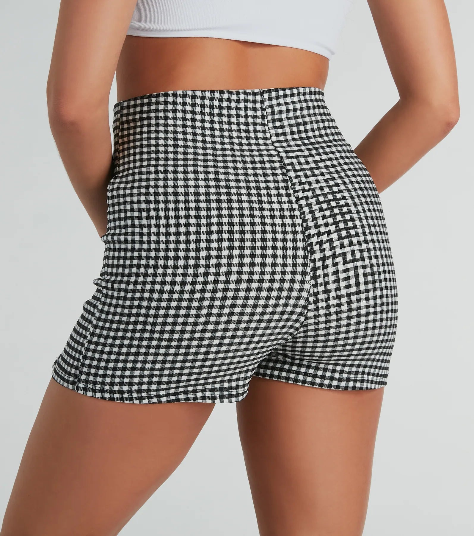 Girl Next Door Gingham Print Mini Skort - Image 3