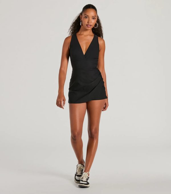 Fresh Summer Vibes Wrap-Front Romper - Image 3