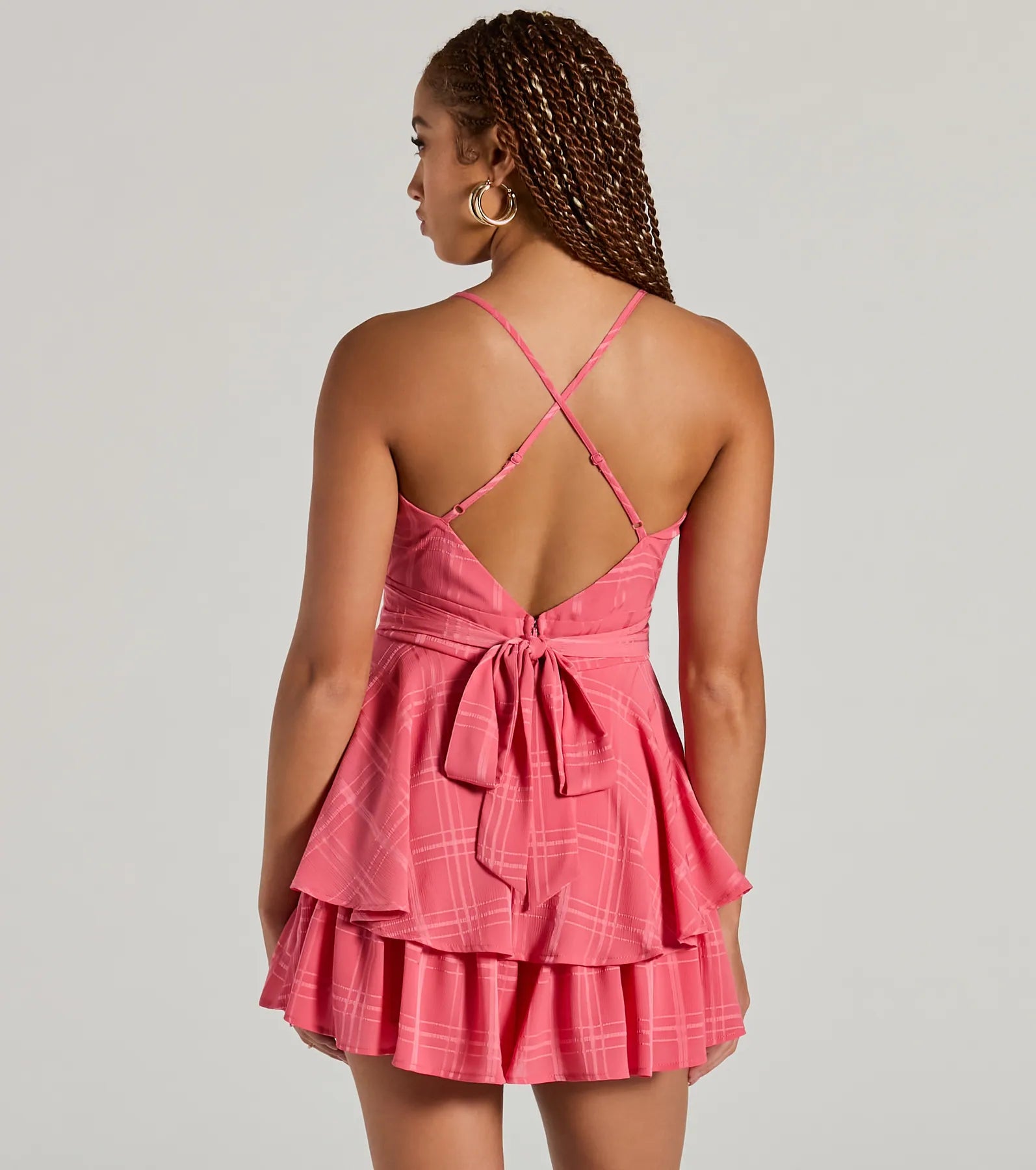 Meant To Be Surplice V-Neck Strappy Chiffon Romper - Image 5