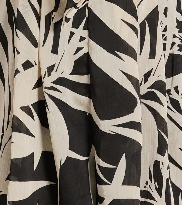 Exotic Vibes Strapless Tie-Front Tropical Romper - Image 4