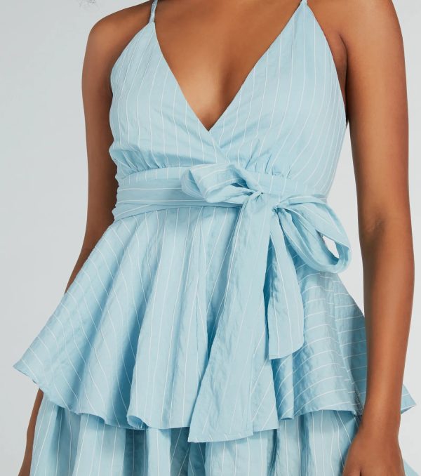 The Perfect Striped Bow Ruffled Romper - Image 9