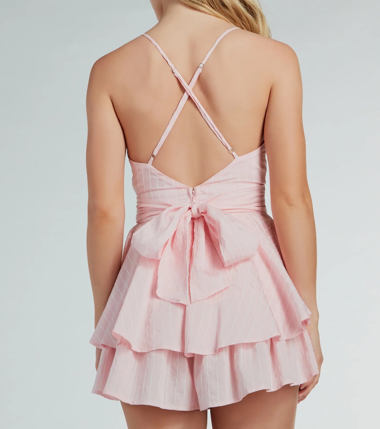 The Perfect Striped Bow Ruffled Romper - Image 5
