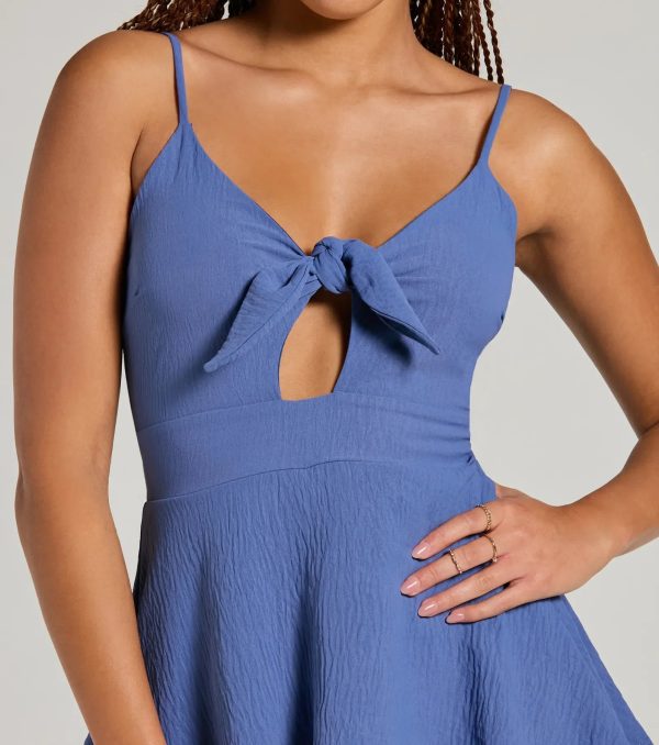 Flirty Look Tie-Front Ruffled Romper - Image 7
