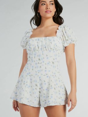 Sweeter Than Floral Short Sleeve Tie-Back Romper