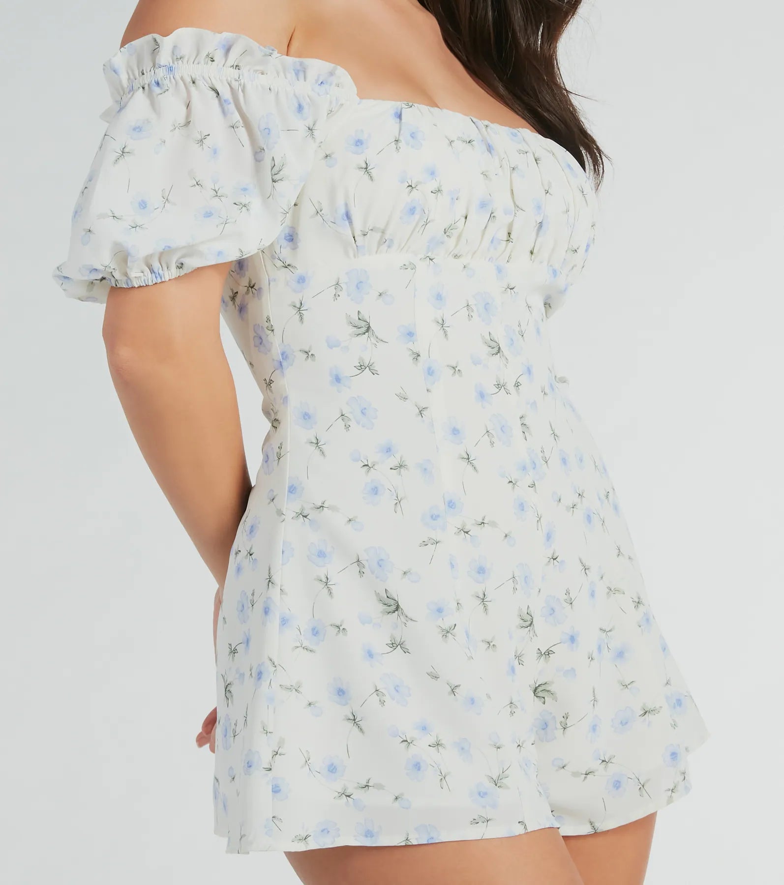 Sweeter Than Floral Short Sleeve Tie-Back Romper - Image 4