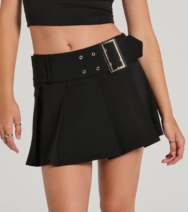 Get Compliments High-Rise Belted Pleated Skort - Image 3