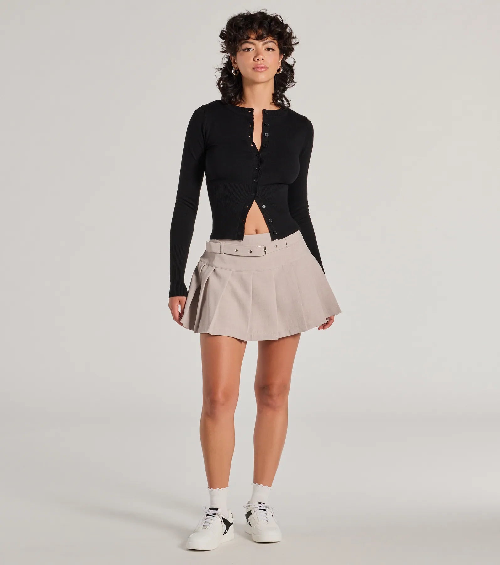 It-Girl Attitude Drop Waist Pleated Skort - Image 7
