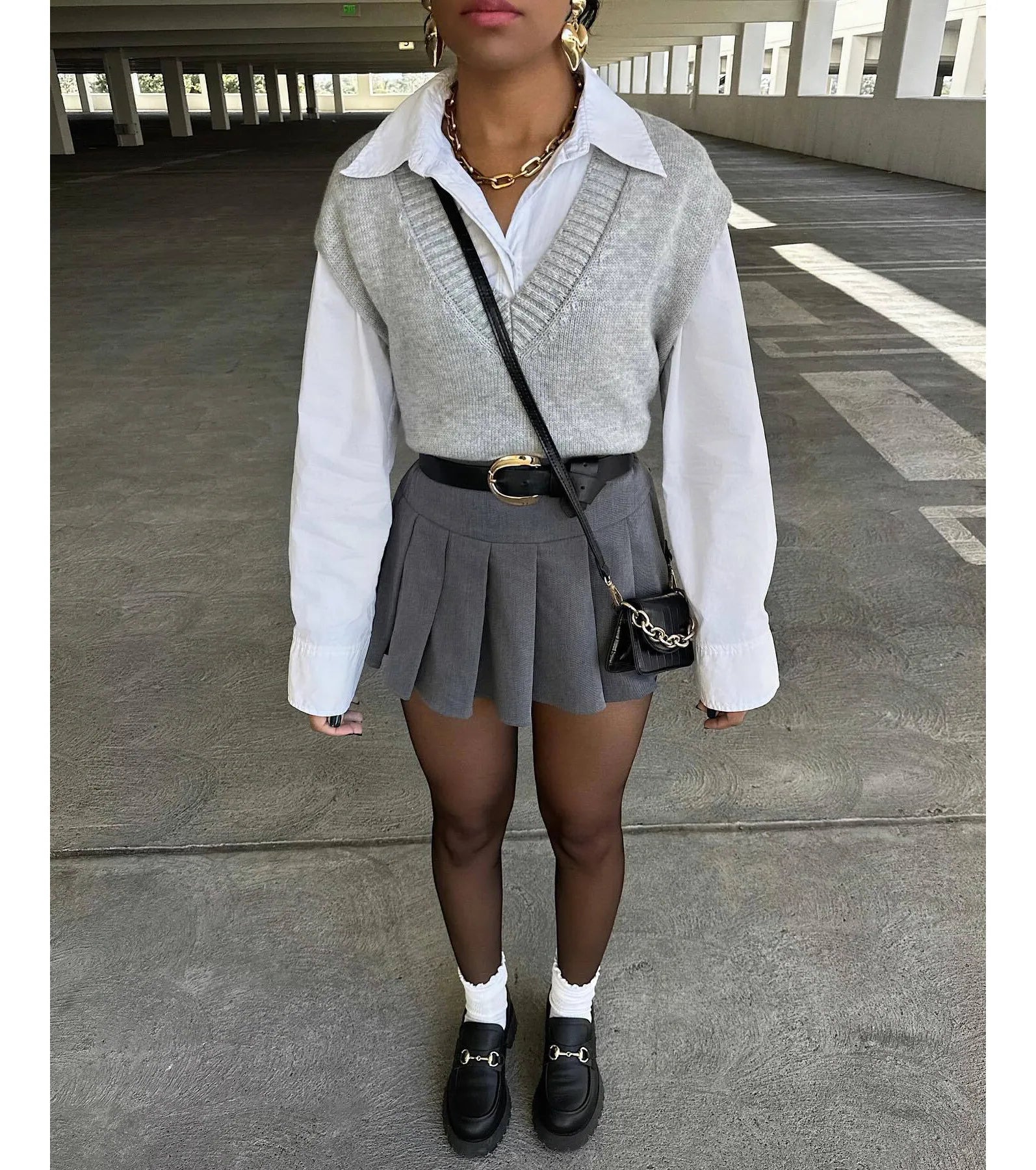 It-Girl Attitude Drop Waist Pleated Skort - Image 2