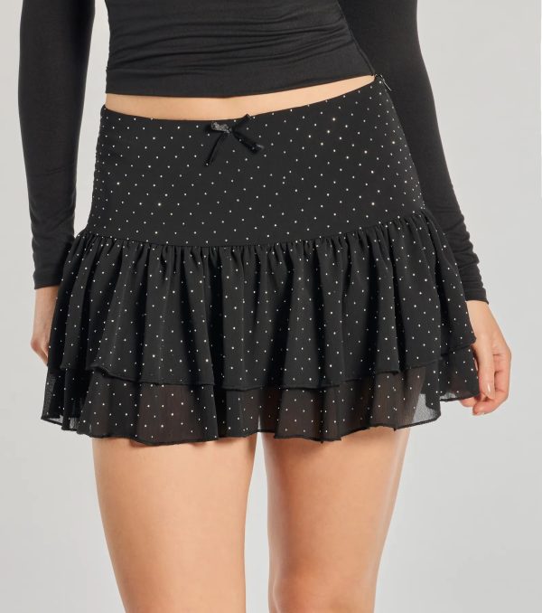 Subtle Charm High-Rise Rhinestone Skort - Image 4