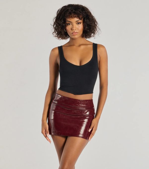 Chic Authority Faux Leather Skort - Image 5