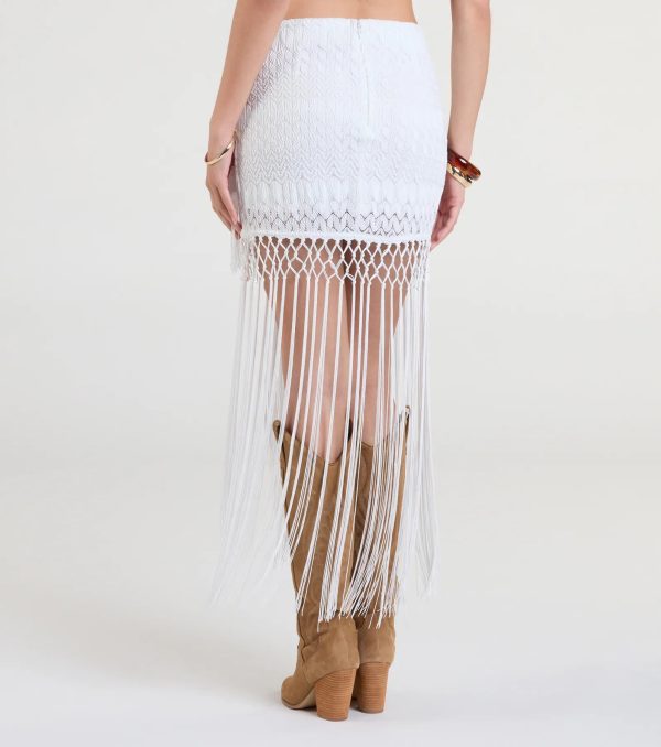 Iconic Getaway Tie-Waist Wrap Fringe Skirt - Image 2